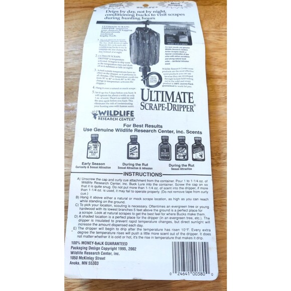 Wildlife Research Center Ultimate Scrape-Dripper NOS-Brand New, Deer Hunting - Picture 4 of 6